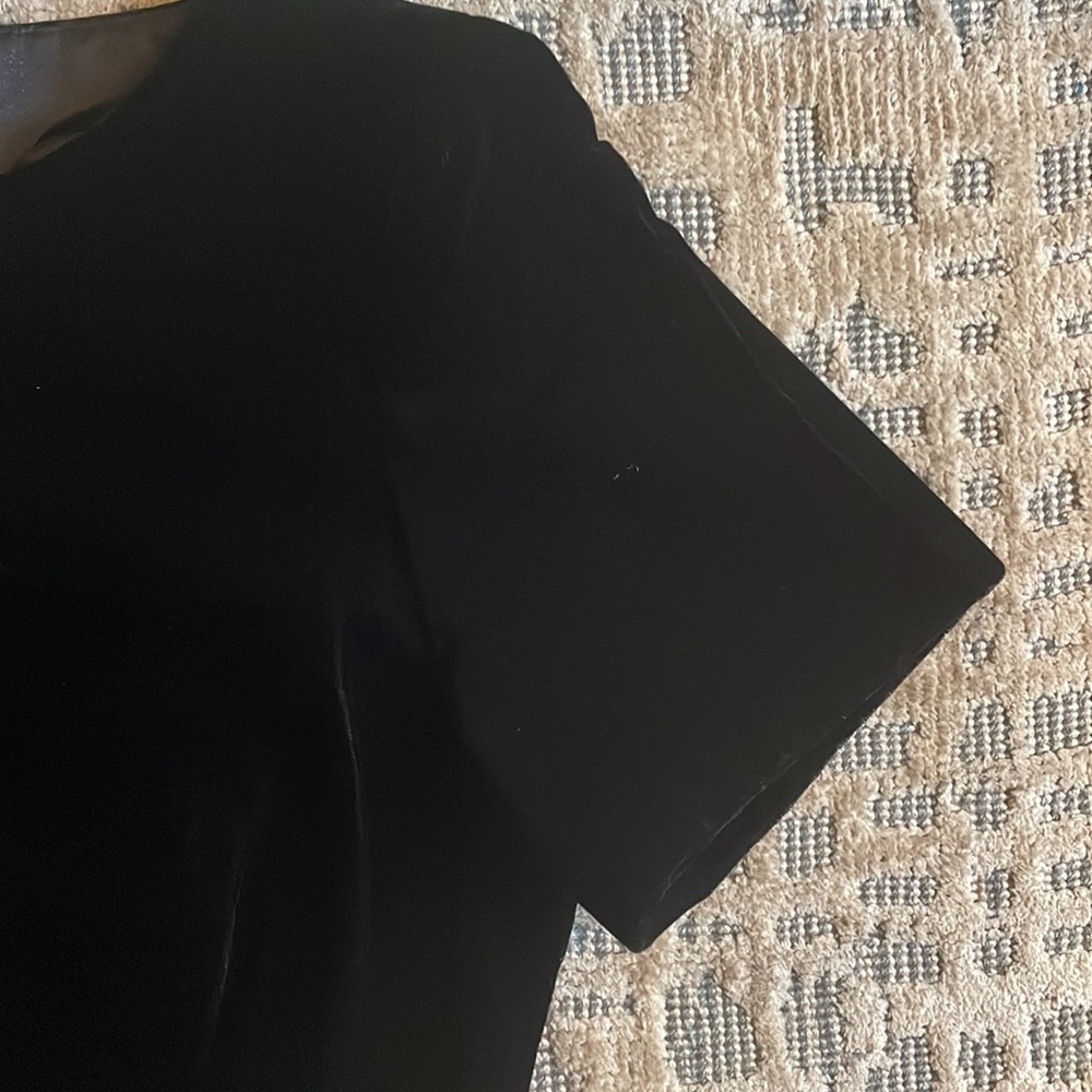 Talbots Little Black Velvet Dress Petite 4 - Picture 4 of 8
